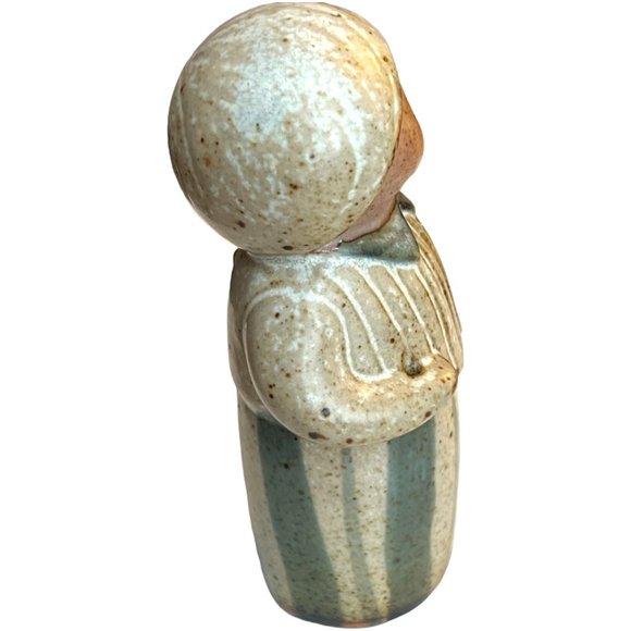 FITZ & FLOYD Pair of Vtg UCTCI Stoneware Pottery Children Salt & Pepper Japan - Picture 8 of 13